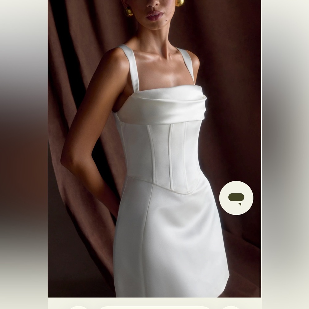 Meshki Isabel Satin Corset Mini Dress